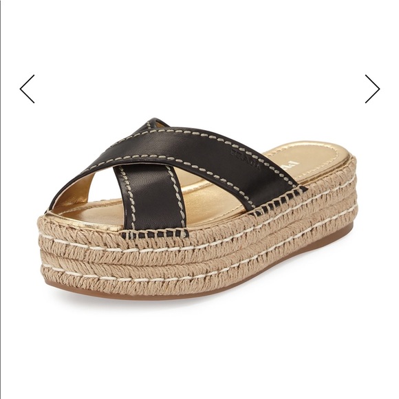 Prada Shoes - PRADA Donna Mule Espadrille Slide Sandal 38 / 8